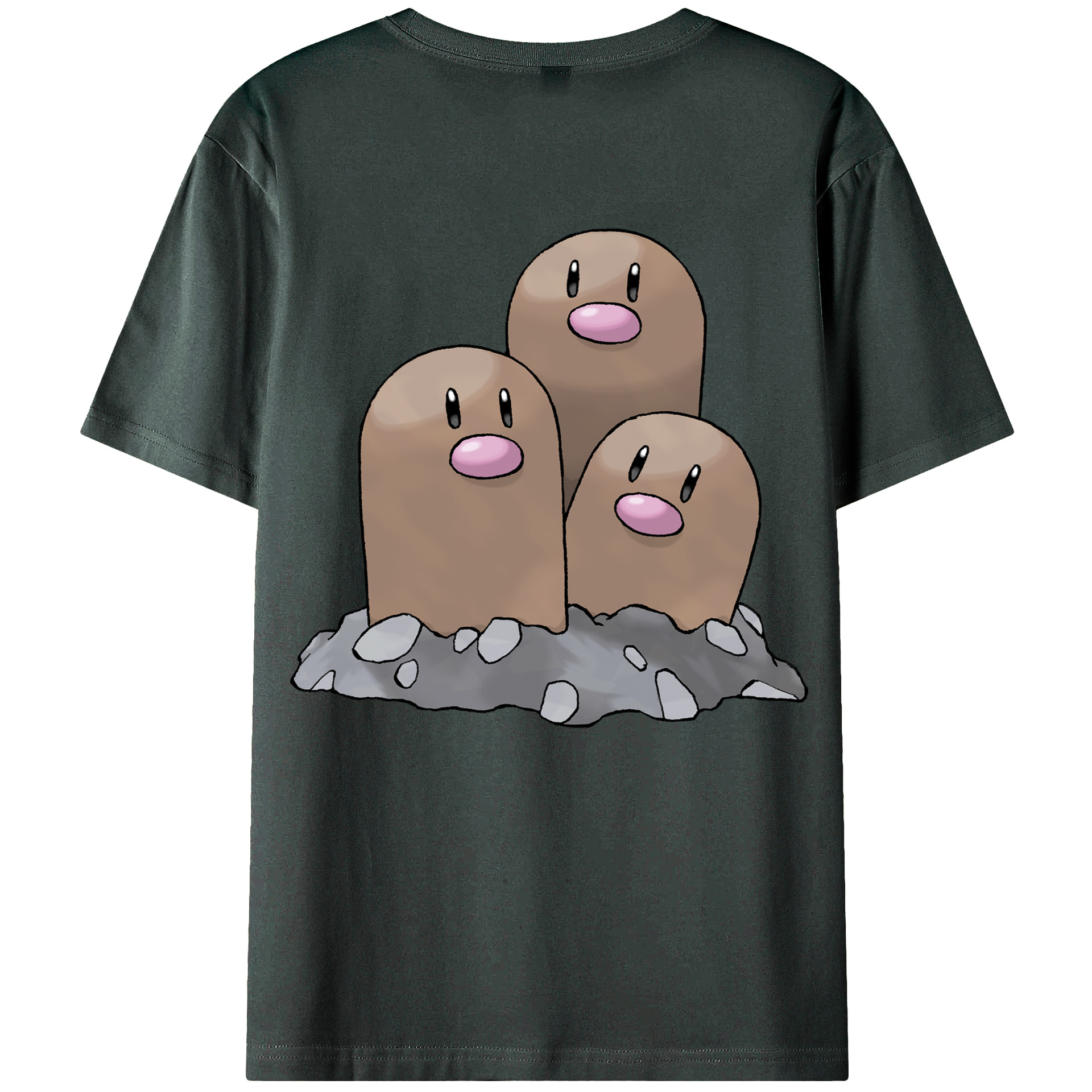 （画像用） ポケットモンスター Pokémon 綿100％ メンズ半袖Tシャツ（バックプリント） 通気性